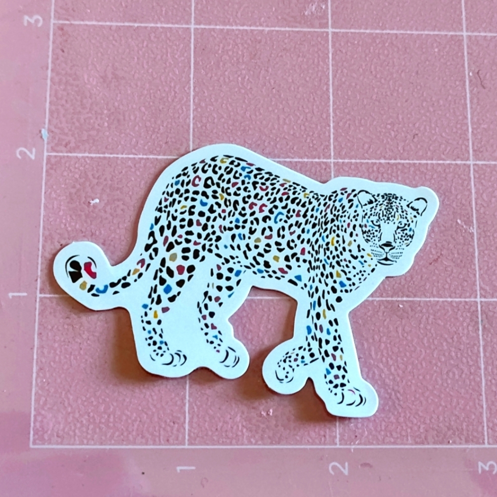 💙 Cosmic Star Cheetah Vinyl Sticker Decal New